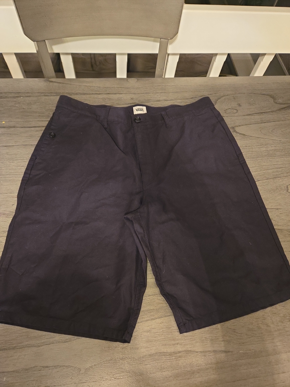 Vans Mens Size 36 Black Chino Shorts Skate Casual 5 Pocket Cotton Blend